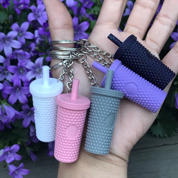 Studded Tumbler Keychain - Picture 3 of 3